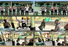 Polsek Gemeh Beri Kejutan HUT ke -81 TNI di Koramil Essang