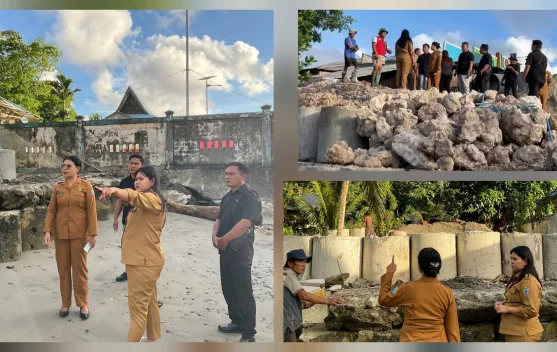 Wakil Bupati Talaud Pantau Proyek Talud Mamahan Essang