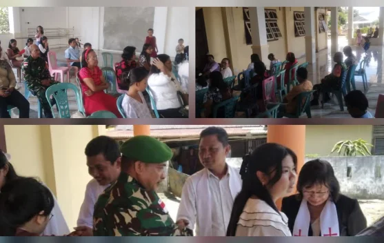 TNI AD Jaga Khidmat Ibadah Kenaikan Yesus di Perangen