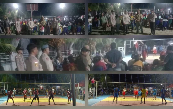 Polsek Essang  Amankan Jalannya Open Turnamen Bola Voli Bukit Sion Cup