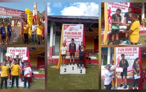 Polsek Lirung Gelar Fun Run 5K Sambut HUT ke-80 Bhayangkara