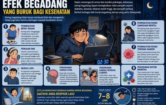 Sering Begadang, Waspadai Berbagai Dampak Buruk bagi Kesehatan