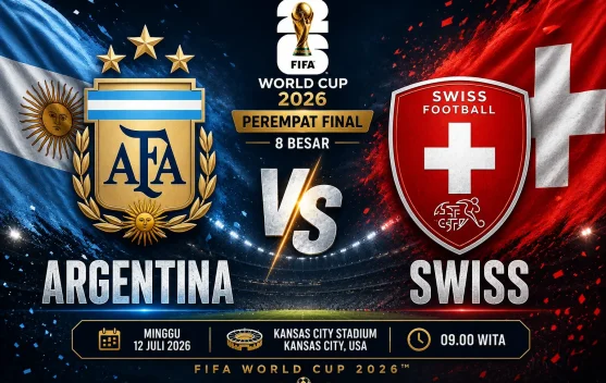 Prediksi Skor :  Argentina vs Swiss di Perempat Final Piala Dunia 2026
