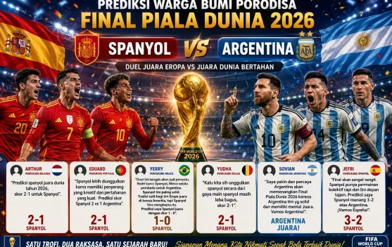 Warga Bumi Porodisa Beri Prediksi Spayol vs Argentina di Final Piala Dunia 2026