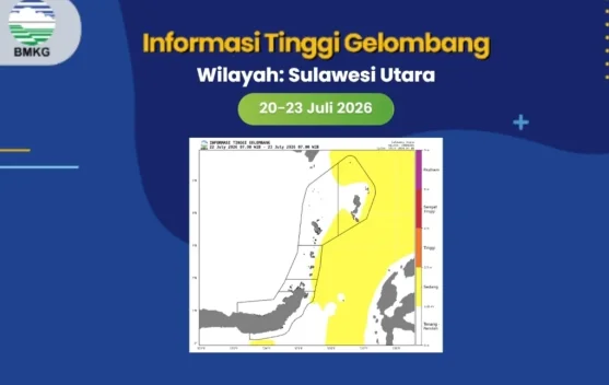 BMKG: Gelombang Sedang Masih Berpotensi Terjadi di Perairan Sulut