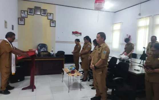 Dinas Perkim Talaud Awali Pekan Kerja dengan Ibadah Bersama