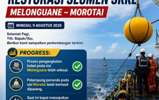 Restorasi SKKL Melonguane-Morotai Terus Berprogres