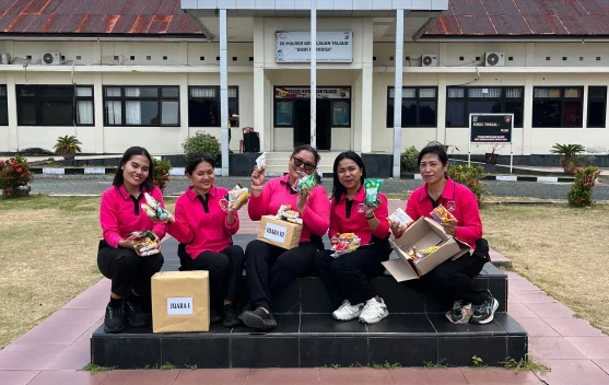 Bola Dangdut Bhayangkari Giat Olahraga Bersama Polres Talaud