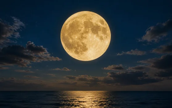 Bulan Purnama Hiasi Langit Agustus