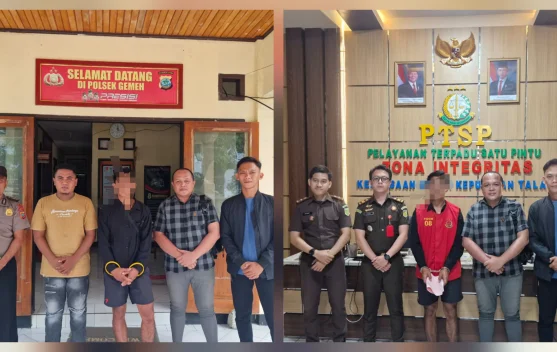 Polsek Gemeh Limpahkan Tersangka Penganiayaan ke Kejaksaan Talaud