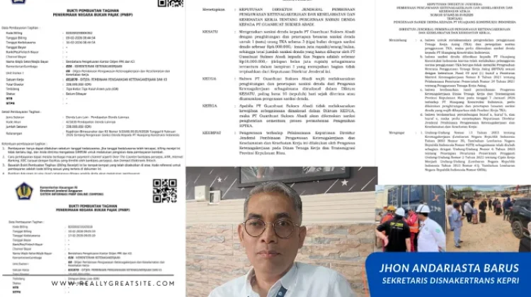Dua Perusahaan KEK Galang Batang Bayar Denda Ratusan Juta