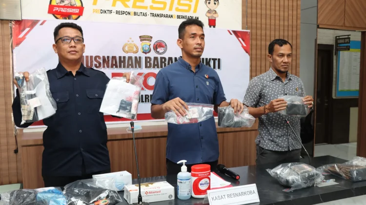 Polresta Tanjungpinang Gelar Pengungkapan 16 Kasus Tindak Pidana Narkotika