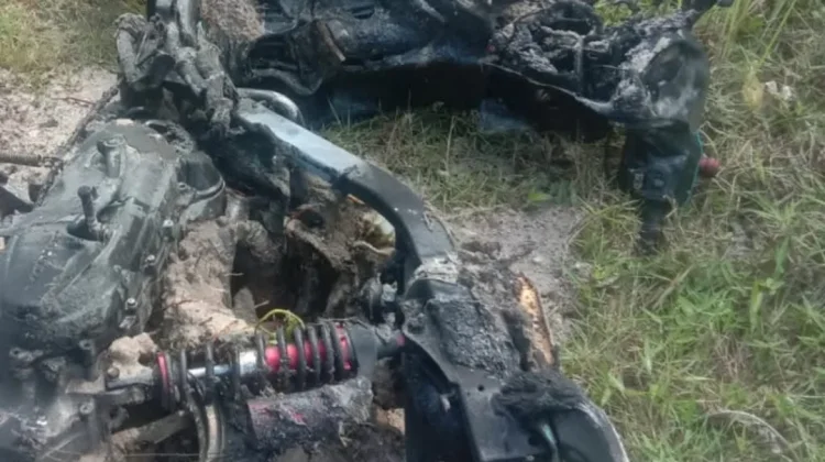Motor Terbakar, Damkar Lingga Padamkan tanpa APAR