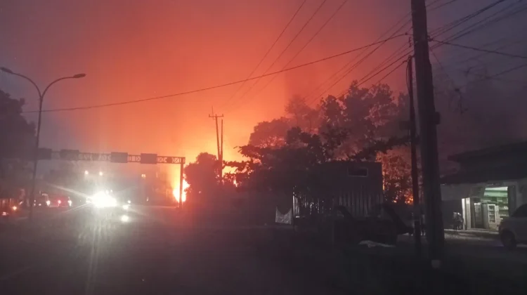 Kabut Asap Kebakaran Lahan Selimuti Jalan di km. 14