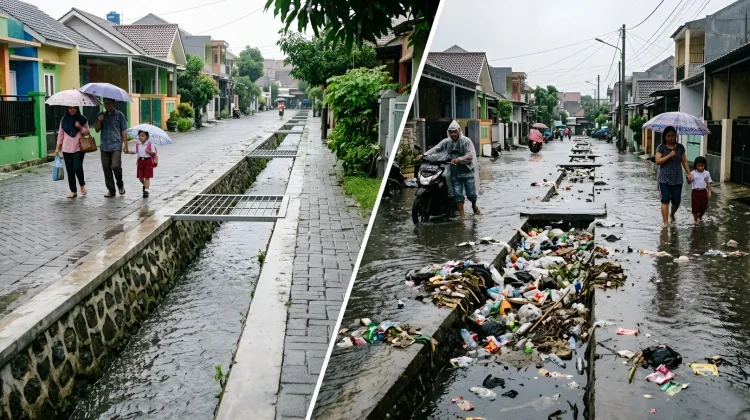 Drainase Bersih, Lingkungan Sehat dan Bebas Banjir