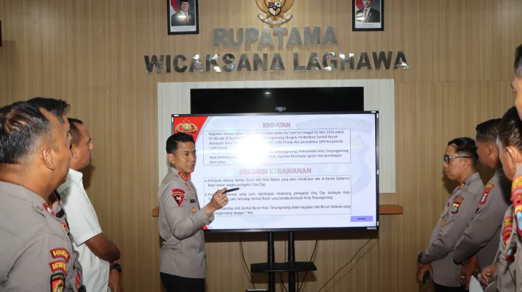 Polresta Tanjungpinang Gelar Gladi Posko  Pengamanan May Day 2026