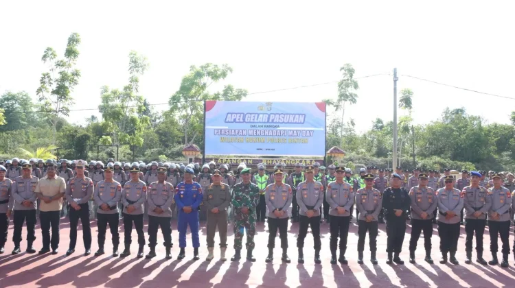 Polres Bintan Gelar Apel Pasukan jelang Pengamanan May Day 2026