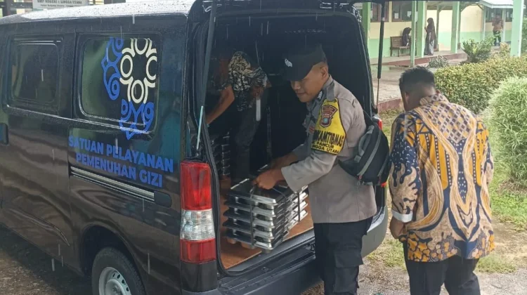 Polres Lingga Salurkan Ribuan Porsi Makan Bergizi Gratis