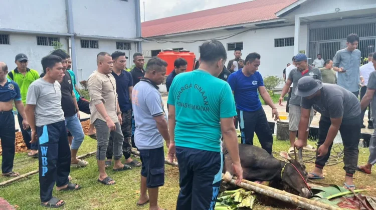 Lapas Narkotika Tanjungpinang Sembelih 6 Hewan Kurban