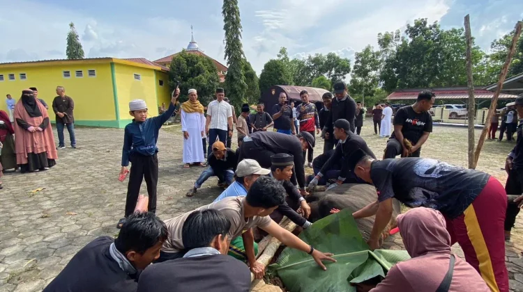 Polres Bintan Gelar Pemotongan Hewan Kurban Idul Adha