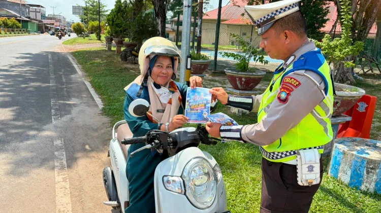 Satlantas Lingga Sosialisasikan Operasi Patuh Seligi Kepada Pengendara