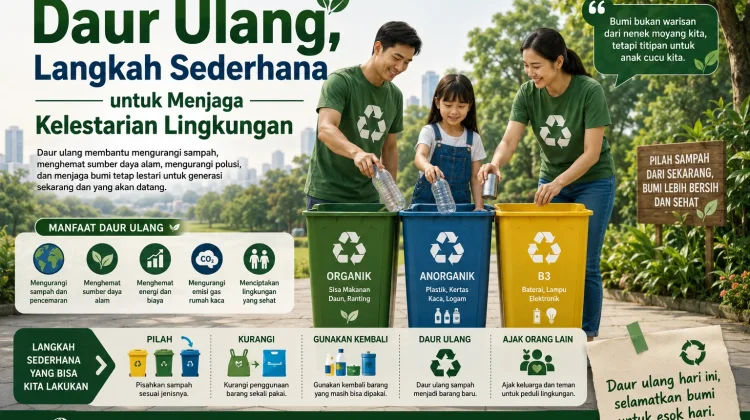 Daur Ulang, Langkah Sederhana untuk Menjaga Kelestarian Lingkungan