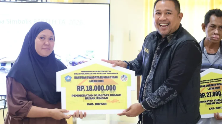 Pemkab Bintan Salurkan Bantuan Perbaikan 44 Rumah Tidak Layak Huni Tahun 2026