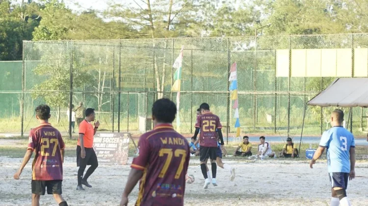 Media B Kalahkan Satlantas 3-1 di Mini Soccer Kapolres Lingga Cup 2026