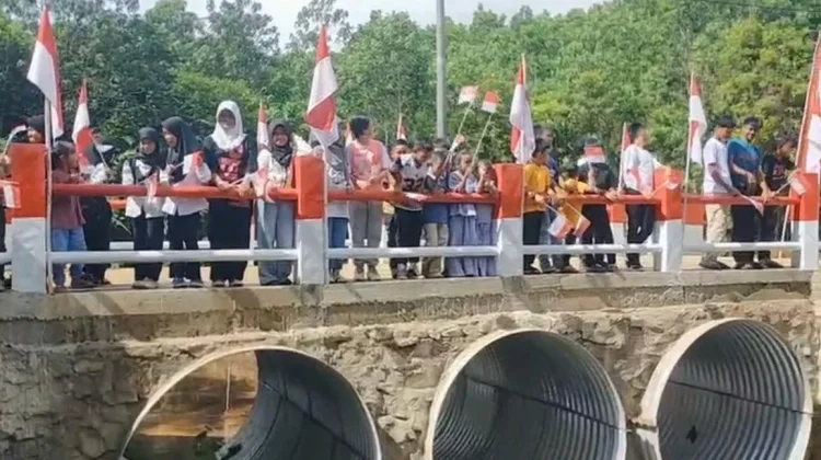 Jembatan Armco Garuda di Toapaya Utara Rampung dalam 35 Hari