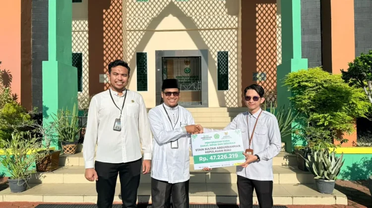 STAIN Kepri Salurkan Dana ZIS Rp47 Juta ke BAZNAS Kepri
