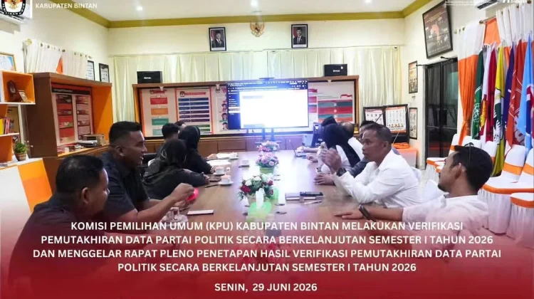 KPU Bintan Perbarui Data Partai Politik Melalui SIPOL Berkelanjutan