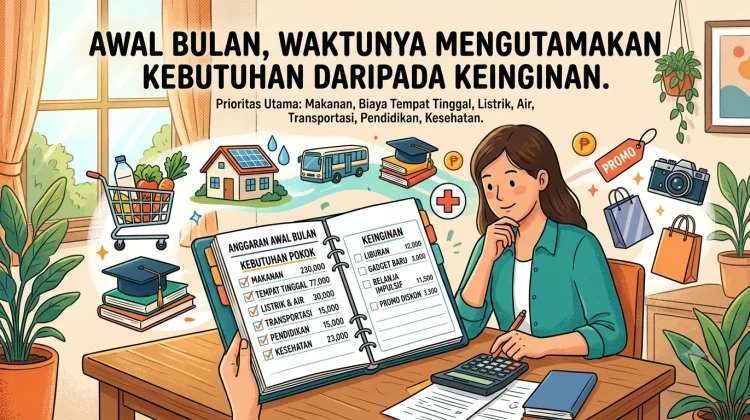 Awal Bulan, Waktunya Mengutamakan Kebutuhan daripada Keinginan