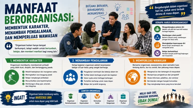 Manfaat Berorganisasi: Membentuk Karakter, Menambah Pengalaman