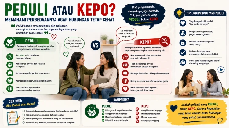 Peduli atau Kepo? Memahami Perbedaannya agar Hubungan Tetap Sehat