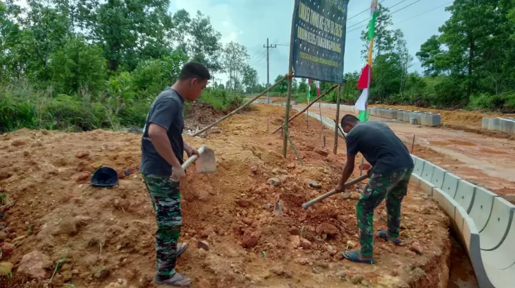 TMMD Ke-129 Percepat Pembangunan Jalan dan Drainase di Desa Busung