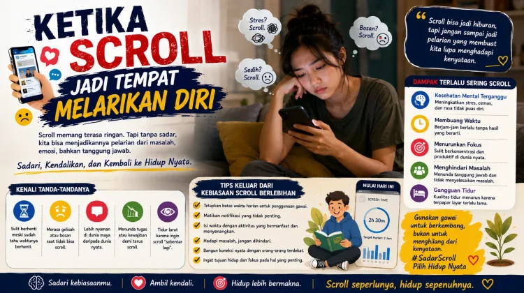 Memahami Kebiasaan yang Perlu Diwaspadai, ketika Scroll Jadi Pilihan