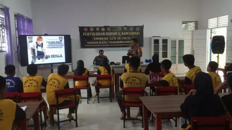TMMD ke-129 Kodim 0315/Tanjungpinang Edukasi Karakter Generasi Muda Bintan