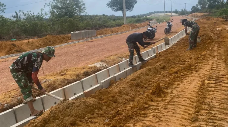 Satgas TMMD Ke-129 Kodim 0315/Tanjungpinang Percepat Penyelesaian Proyek Fisik