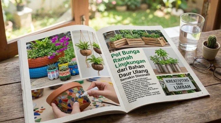 Pot Bunga Ramah Lingkungan dari Bahan Daur Ulang Semakin Diminati