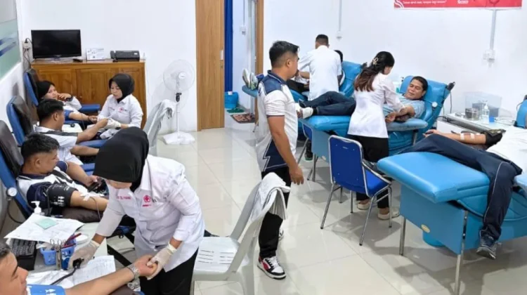 Semarak HUT ke-81 RI, Pegawai Lapas Tanjungpinang Donor Darah