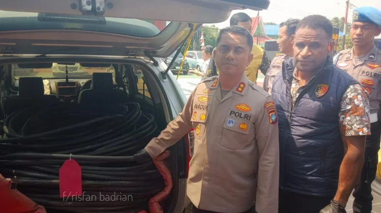 Satu dari Empat Pencuri Kabel Jaringan Listrik Lampu Jembatan Dompak Diringkus