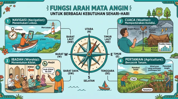 Fungsi Arah Mata Angin untuk Berbagai Kebutuhan Sehari-hari