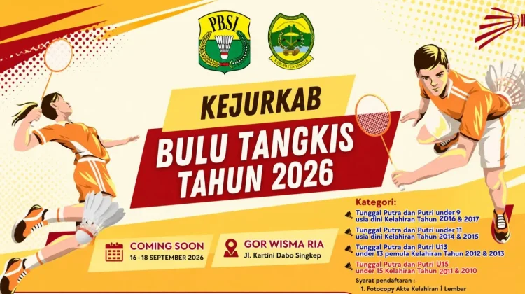 PBSI Lingga Gelar Kejurkab, Atlet Muda Adu Kemampuan