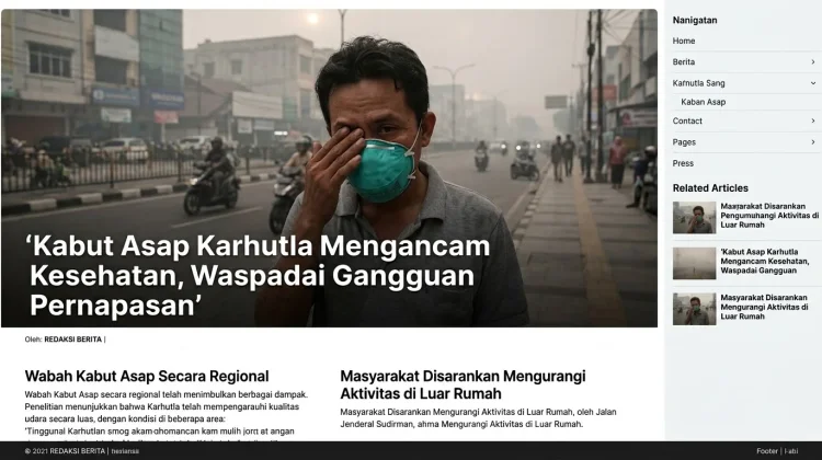 Kabut Asap Karhutla Mengancam Kesehatan, Waspadai Gangguan Pernapasan