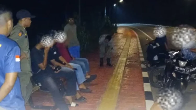 Satpol PP Lingga Bubarkan Aksi Balap Liar Anak di Astaka