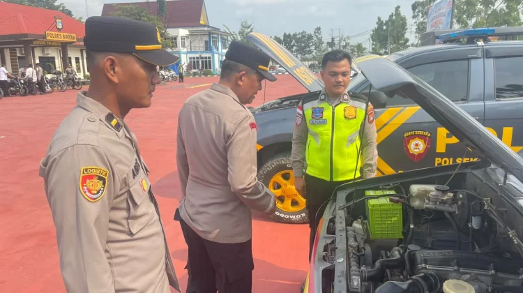 Polres Bintan Cek Kendaraan Dinas, Pastikan Layak Operasional