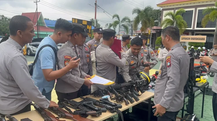 Polresta Tanjungpinang Cek Kendaraan dan Senjata Hadapi Cuaca Ekstrem