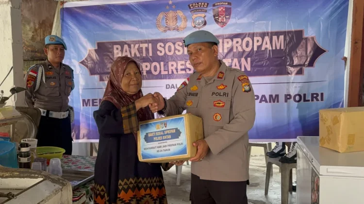Hari Jadi Propam ke-24, Polres Bintan Bagikan Sembako