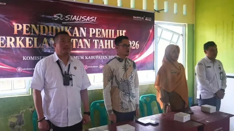 KPU Bintan Kenalkan Pojok Demokrasi kepada Pelajar
