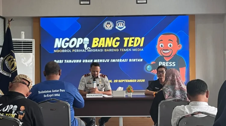Ngopi Bang Tedi, Sinergi Kantor Imigrasi Tanjung Uban dengan Insan Media